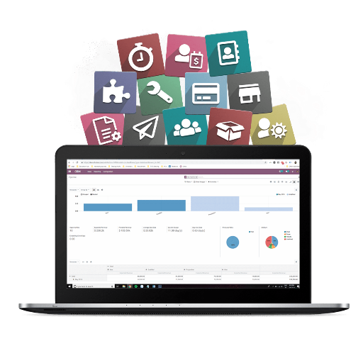 Odoo Applications on a Laptop